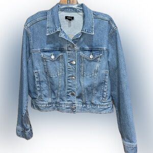 Express Light Blue Denim Jean Jacket sz M